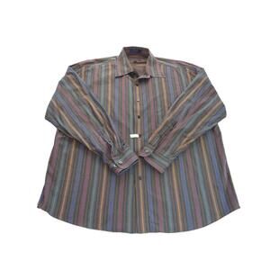 Stylish‎ Alan Flusser Men's XL Striped Button-Up Shirt